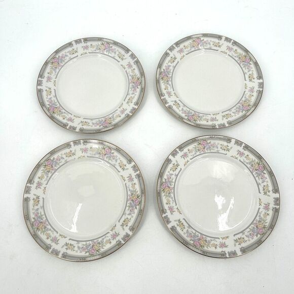 FARBERWARE Set of 4 Vintage 1992 Fine China White Floral Southampton Plate 7.5" - Picture 1 of 5